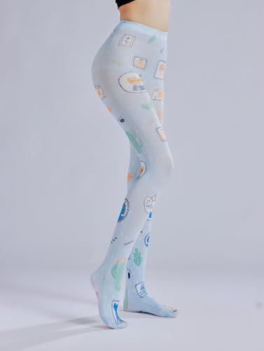 Image of Sahabowi Women's Sheer Tights, Digital Print Designs Stockings