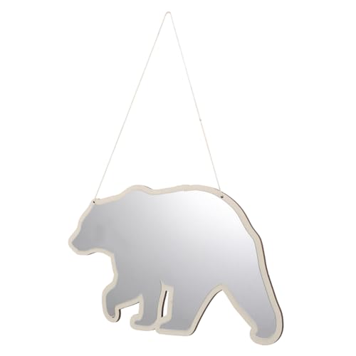 Gatuida Acrylic Kids Mirror Bear Design Girls Vanity Mirror for Bedroom Space-Saving Decor