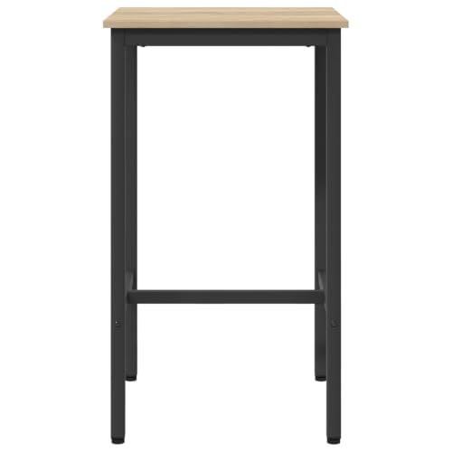 Mesa de bar alta funcional con estructura de madera resistente de 52 x 52 cm 7