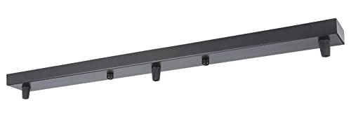 TOKIUS Dosel del Techo, Base de Lámpara Colgante de 3 Luces Placa de Montaje en Techo para Lámpara de Araña Largo Accesorios de Iluminación Colgante Techo de Bricolaje (50CM, Negro)