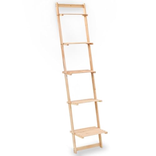 Frdhee Mueble de armario para estudio, escalera de madera de cedro 41,5 x 30 x 176 cm para oficina, salón, dormitorio, cocina