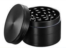 Snippy Aluminium 4 Layer fine herb Grinder 50mm Sharp Teeth Black