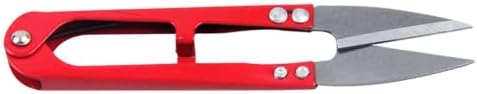 Dchannel 3Pcs Garden Pruning Plant Leaf Trimming Scissors U Shape Clippers Flower Bonsai Tool Branch and Household Sewing Cutting Practical, Red, Blue, Black, 21.3 x 13.8 X 1.2