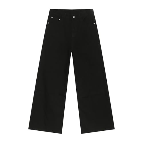 Men's Jeans Autunm Korean Retro Wide-Leg Straight Casual Commute Slim Fit Loose Home Long Pants