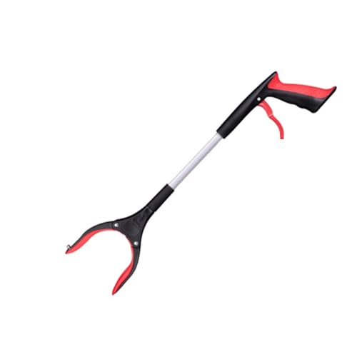 21inch Small Grabber Reacher Tool for Elderly Disabled,Lightweight Mobility Grip Reaching Tool Portable Trash Picker Pick Up Tool with Rotating Jaw (Red)