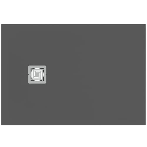 Plato de ducha de resina 100 x 70 Ideal Standard Ultra Flat S+ rectangular efecto piedra gris 3