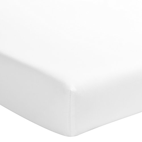 Essix Spannbettlaken, Satin-Baumwolle Uni weiß, weiß, 180 x 200 cm