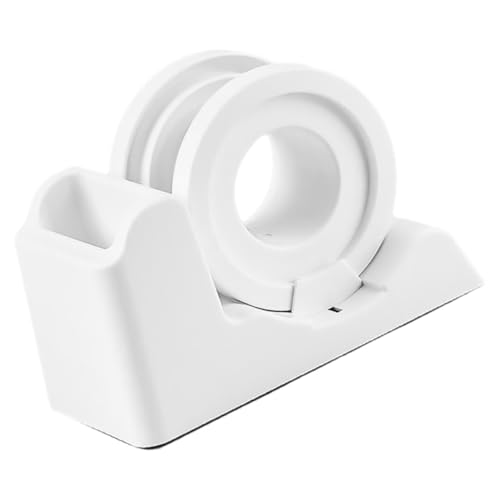 Distributeur de Ruban Adhésif Coupe-ruban Pratique Plastique Blanc Homoyoyo
