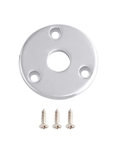 Bogart Guitar Jack Socket Plate Round Metal Output Jack Plate Cover For Guitar Bass Ukulele Banjo Mandolin With Mounting Screws Chrome. Hj 008-Cr #TOP1