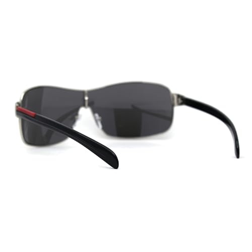 Mens Italian Designer Fashion Wrap Shield Sport Pilot Sunglasses4