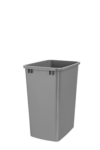 Caneca de Basura Rectangular 35 Quart Plata