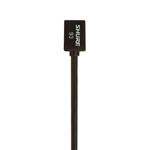 Shure WL93 Series Subminiature Condenser Lavalier Microphones,WL93- Black, with 4-foot (1.2 m) Cable