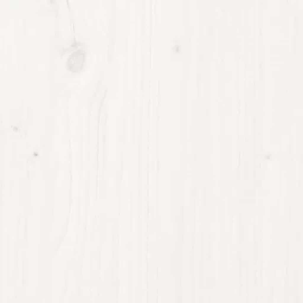 Rustic White Garden Chair Solid Pine Wood Modular Outdoor Seating 24.4 x 26 x 27.8 in Compact Patio Loveseat for Garden Balcony and Terrace