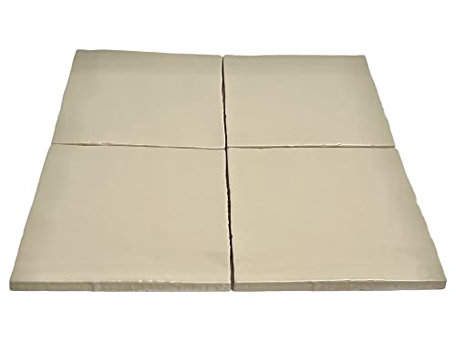 6X6 Handmade Look Subway Tile For Bathroom Walls, Kitchen Backsplashes (Box Of 5.5 Sq Ft) (Cream) #TOP5