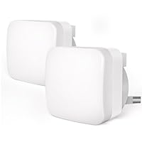 Briignite Plug in Night Light with Dusk to Dawn Light Sensor 0.5W LED Night Light 3000K Warm White Suitable for Corridors, Bedrooms, Children's Rooms, Stairs, 2 Pack, 230V