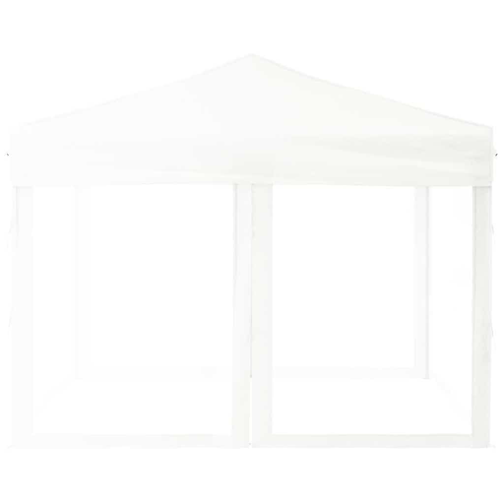 Carpa plegable para fiestas (3 x 3 m, con paredes laterales), color blanco