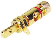 Velleman LSTGR 金メッキ ラウドスピーカーターミナル - レッド