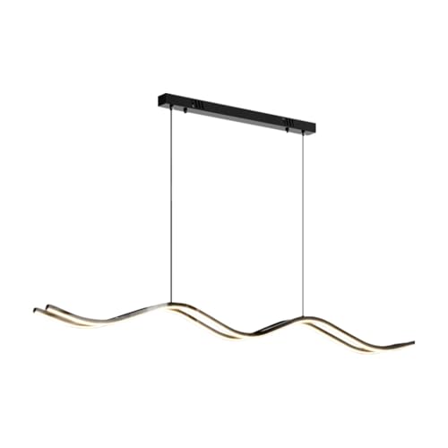 Lámpara lineal LED de techo ondulada para iluminar la isla de cocina moderna 3