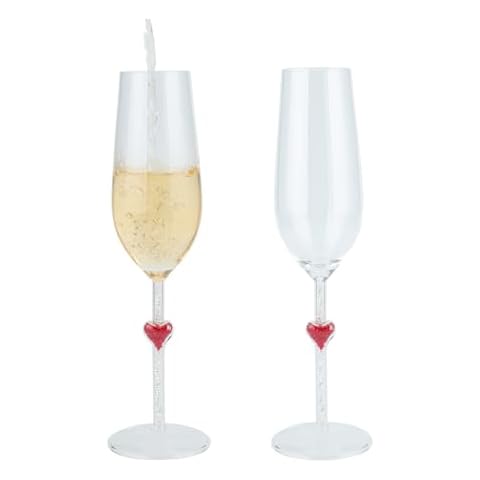 sugarchef Wine Glasses 2PCS With Decoration Inside,Elegant Long Stem Drinking Goblet,Creative Wine Glassware for Home,Wedding,Party,Dinner,Bar Cover