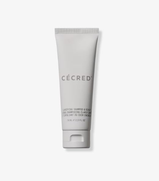 Cecreds Clarifying Shampoo & Scalp Scrub with Fermented Purple Willow Bark, Tea Tree Oil, 2.5 Fl Oz, All Hair Types, Color Safe