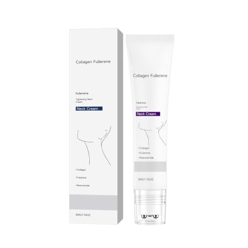 Crema de Cuello con Colágeno Hidrolizado,crema de cuello de colágeno para reafirmar,Hidratante Intensiva para una Piel Lisa, Firme y Rejuvenecida,50G