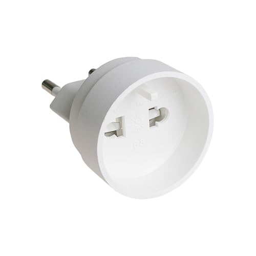 Solera 88U - Adaptador europeo-universal bipolar 10A 250V~. Adaptador de viaje.. Sólo unitario.