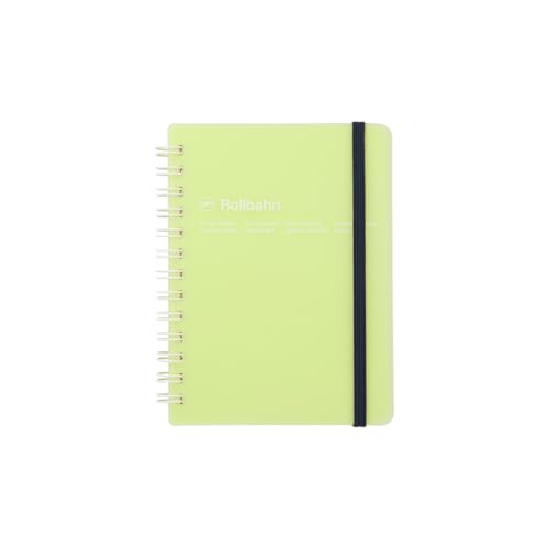 Carnet Rollbahn Delfonics vert de poche transparent avec spirale robuste