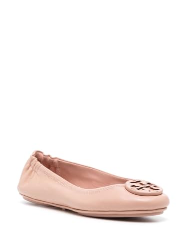 Tory Burch Women's Minnie Travel Ballet with Leather Logo Pink Brick