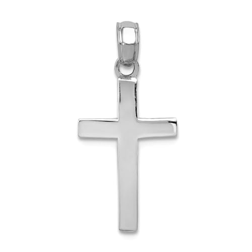 Croix en or blanc 10 carats pour femme, le bijou idéal du quotidien aux messes dominicales