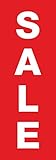 Banner Plakate Langbahn für Sale und Rabattaktionen - 48 x 138 cm für Schaufenster und Wände - auch mit Klemmschiene zum Aufhängen (SALE, Ohne Klemmschiene)