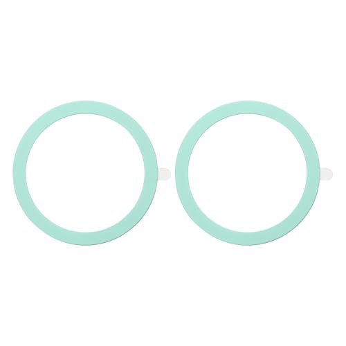MECCANIXITY Universal Metal Ring Sticker Wireless Magnetic Charger Magnet Ring Stickers 55x0.4mm(ODxT) for Phone Case for All Cellphones, 2 Pack, Green