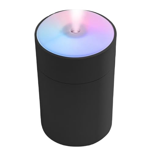 Umidificatore da scrivania | Umidificatore domestico a spruzzo uniforme – Umidificatore USB illuminato da 200 ml per comodino con colore della luce variabile per sala yoga, sala studio