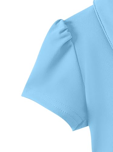 Hilinker Toddler Girls Ruffle Short Sleeve Polo Dress Cute Heart Print Uniform Dresses4