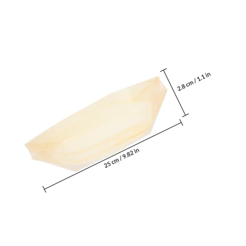 Platos desechables de madera forma barco 9 pulg x50 miniatura 2