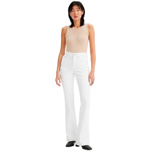 Levi's Vaqueros para Mujer 726 con Llamarada Alta, Blanca Suave y Limpia, 28W / 32L
