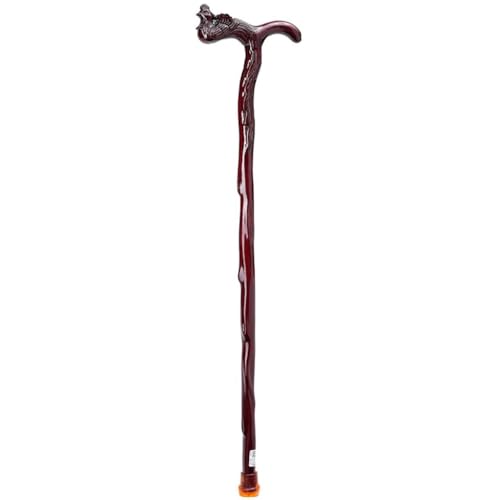 Canne pour personnes âgées en bois sculpté phénix 88cm pour femme