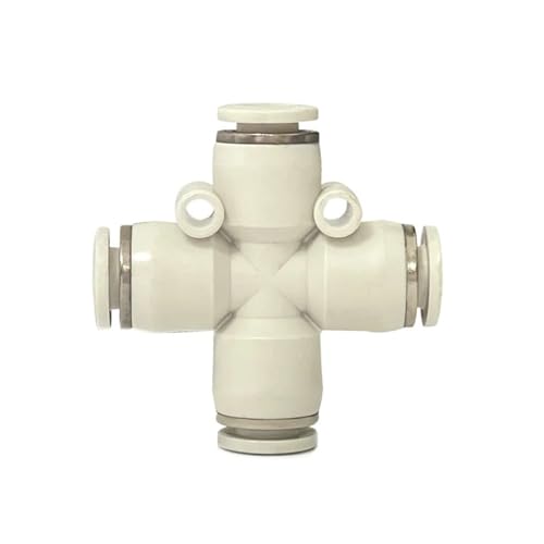 Raccord pneumatique en croix PZA12 contre les fuites d'air, connecteur 12mm en plastique