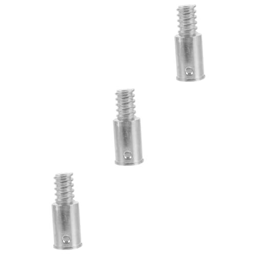 FOMIYES 3pcs Aluminum Mop Stick Extension Pole Threaded Tip Replacement for Broom Handle Threaded Pole Accessories