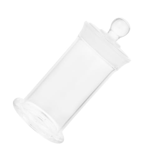 FUNOMOCYA Chemical Storage Bottle with Thickened Glass Heatproof Sample Jar for Lab Reusable Lid