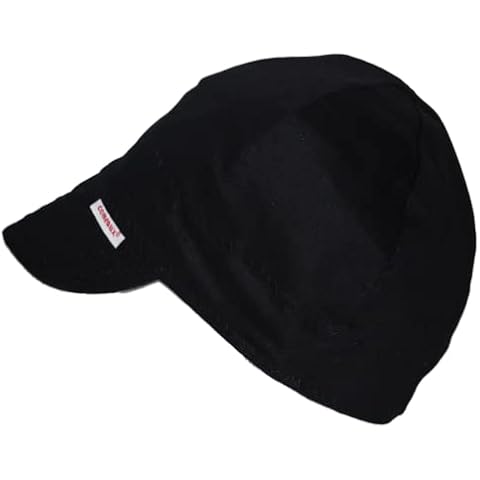 Comeaux Caps Single Sided Solid Black Welding Hat Size 7 5/8 Cover