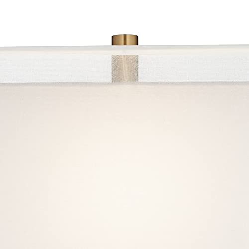 Lámpara de mesa moderna blanca 30.5 pulg. miniatura 3