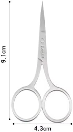 Nail Art Scissors, Eyebrow and Eyelash Trimmer, Facial Hair Remover, Manicure Cuticle Tool