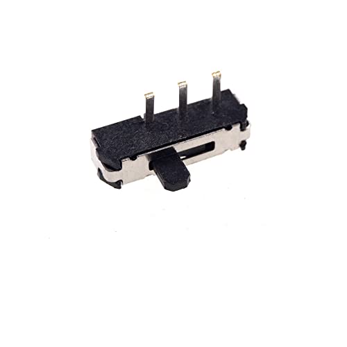 100 Pcs Miniature Slide Switch 3 Pin 2 Position 1P2T SPDT ON-OFF Right Angle Through Hole PCB Knob 2.00mm Height 2.0 Mm Pitch