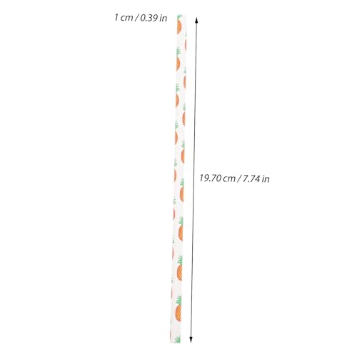 Pitillos de papel desechables con diseños tropicales 100 pcs miniatura 6
