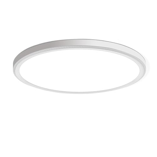 MODERN 28W 3200lm LED Flush Mount Ceiling Light, Super Slim 12 inch LED Ceiling Light, 5000K Daylight LED Ceiling Light for Bedroom, Living Room, Dining Room… (5000K-1 Pack(White))