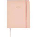 Q Kalon - Agenda Escolar 2026 2027 - Septiembre a Junio, Semana Vista, A5 (15x21 cm), Idiomas ESP, ING, FRA, ALE, Tapa Flexible de Polipiel Suave, Cierre de Goma Elástica, Con Pegatinas - Pink Mousse