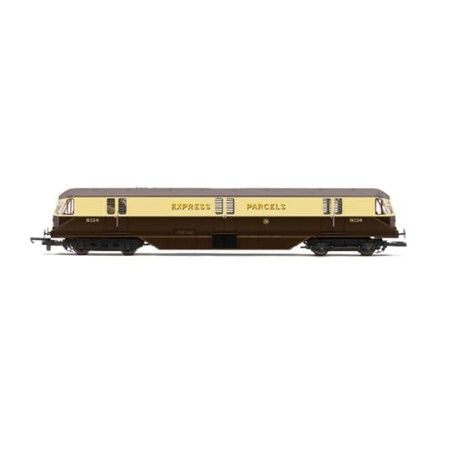 Hornby Diesel Train - R30384 RailRoad Plus GWR, Bo-Bo, No. 34 Parcels Car - Era 3 00 Gauge Locomotives for Train Set, Engine Models for Adults - 1:76 Scale Model Gift