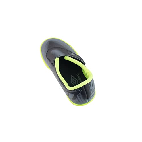 Chuteira Umbro Raptor 2.2 Kids, Criança-Unissex, Grafite/Preto/Verde Limão, 28