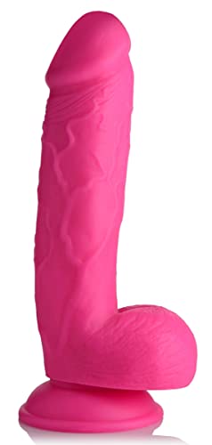 Dildo POP 8.25 avec ventouse rose, godemichet réaliste pour plaisir vaginal et anal
