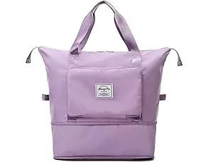 Image of Large Waterproof Foldable Travel Duffel Bag for Women - Expandable, Lightweight, and Multicolor - Ideal for Gym, Weekend Trips, and Overnight Luggage